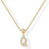imagePAVOI Adjustable Gold Charm Necklace for Women  14K Gold Plated Chain Dainty Initial Necklaces for Women  Trendy Letter Zodiac Birthstone Cubic Zirconia Charm Pendants  Hypoallergenic Jewelry GiftYellow Gold