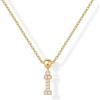 imagePAVOI Adjustable Gold Charm Necklace for Women  14K Gold Plated Chain Dainty Initial Necklaces for Women  Trendy Letter Zodiac Birthstone Cubic Zirconia Charm Pendants  Hypoallergenic Jewelry GiftYellow Gold