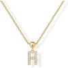 imagePAVOI Adjustable Gold Charm Necklace for Women  14K Gold Plated Chain Dainty Initial Necklaces for Women  Trendy Letter Zodiac Birthstone Cubic Zirconia Charm Pendants  Hypoallergenic Jewelry GiftYellow Gold