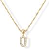 imagePAVOI Adjustable Gold Charm Necklace for Women  14K Gold Plated Chain Dainty Initial Necklaces for Women  Trendy Letter Zodiac Birthstone Cubic Zirconia Charm Pendants  Hypoallergenic Jewelry GiftYellow Gold