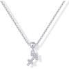 imagePAVOI Adjustable Gold Charm Necklace for Women  14K Gold Plated Chain Dainty Initial Necklaces for Women  Trendy Letter Zodiac Birthstone Cubic Zirconia Charm Pendants  Hypoallergenic Jewelry GiftWhite Gold