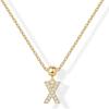 imagePAVOI Adjustable Gold Charm Necklace for Women  14K Gold Plated Chain Dainty Initial Necklaces for Women  Trendy Letter Zodiac Birthstone Cubic Zirconia Charm Pendants  Hypoallergenic Jewelry GiftYellow Gold