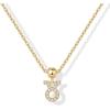 imagePAVOI Adjustable Gold Charm Necklace for Women  14K Gold Plated Chain Dainty Initial Necklaces for Women  Trendy Letter Zodiac Birthstone Cubic Zirconia Charm Pendants  Hypoallergenic Jewelry GiftYellow Gold