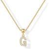 imagePAVOI Adjustable Gold Charm Necklace for Women  14K Gold Plated Chain Dainty Initial Necklaces for Women  Trendy Letter Zodiac Birthstone Cubic Zirconia Charm Pendants  Hypoallergenic Jewelry GiftYellow Gold