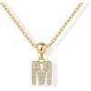 imagePAVOI Adjustable Gold Charm Necklace for Women  14K Gold Plated Chain Dainty Initial Necklaces for Women  Trendy Letter Zodiac Birthstone Cubic Zirconia Charm Pendants  Hypoallergenic Jewelry GiftYellow Gold