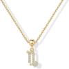 imagePAVOI Adjustable Gold Charm Necklace for Women  14K Gold Plated Chain Dainty Initial Necklaces for Women  Trendy Letter Zodiac Birthstone Cubic Zirconia Charm Pendants  Hypoallergenic Jewelry GiftYellow Gold