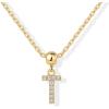 imagePAVOI Adjustable Gold Charm Necklace for Women  14K Gold Plated Chain Dainty Initial Necklaces for Women  Trendy Letter Zodiac Birthstone Cubic Zirconia Charm Pendants  Hypoallergenic Jewelry GiftYellow Gold
