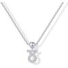 imagePAVOI Adjustable Gold Charm Necklace for Women  14K Gold Plated Chain Dainty Initial Necklaces for Women  Trendy Letter Zodiac Birthstone Cubic Zirconia Charm Pendants  Hypoallergenic Jewelry GiftWhite Gold