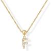 imagePAVOI Adjustable Gold Charm Necklace for Women  14K Gold Plated Chain Dainty Initial Necklaces for Women  Trendy Letter Zodiac Birthstone Cubic Zirconia Charm Pendants  Hypoallergenic Jewelry GiftYellow Gold
