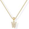 imagePAVOI Adjustable Gold Charm Necklace for Women  14K Gold Plated Chain Dainty Initial Necklaces for Women  Trendy Letter Zodiac Birthstone Cubic Zirconia Charm Pendants  Hypoallergenic Jewelry GiftYellow Gold