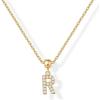 imagePAVOI Adjustable Gold Charm Necklace for Women  14K Gold Plated Chain Dainty Initial Necklaces for Women  Trendy Letter Zodiac Birthstone Cubic Zirconia Charm Pendants  Hypoallergenic Jewelry GiftYellow Gold