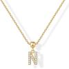 imagePAVOI Adjustable Gold Charm Necklace for Women  14K Gold Plated Chain Dainty Initial Necklaces for Women  Trendy Letter Zodiac Birthstone Cubic Zirconia Charm Pendants  Hypoallergenic Jewelry GiftYellow Gold