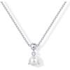 imagePAVOI Adjustable Gold Charm Necklace for Women  14K Gold Plated Chain Dainty Initial Necklaces for Women  Trendy Letter Zodiac Birthstone Cubic Zirconia Charm Pendants  Hypoallergenic Jewelry GiftWhite Gold