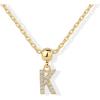 imagePAVOI Adjustable Gold Charm Necklace for Women  14K Gold Plated Chain Dainty Initial Necklaces for Women  Trendy Letter Zodiac Birthstone Cubic Zirconia Charm Pendants  Hypoallergenic Jewelry GiftYellow Gold