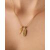 imagePAVOI Adjustable Whimsical Gold Charm Necklace for Women 14K Gold Plated Cute Dainty Pendant Necklaces with Charms Set Hypoallergenic Chain Trendy Cubic Zirconia Heart Religious Sports Pearl PendantWhite Gold