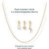 imagePAVOI Adjustable Whimsical Gold Charm Necklace for Women 14K Gold Plated Cute Dainty Pendant Necklaces with Charms Set Hypoallergenic Chain Trendy Cubic Zirconia Heart Religious Sports Pearl PendantYellow Gold