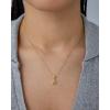 imagePAVOI Adjustable Whimsical Gold Charm Necklace for Women 14K Gold Plated Cute Dainty Pendant Necklaces with Charms Set Hypoallergenic Chain Trendy Cubic Zirconia Heart Religious Sports Pearl PendantYellow Gold