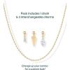 imagePAVOI Adjustable Whimsical Gold Charm Necklace for Women 14K Gold Plated Cute Dainty Pendant Necklaces with Charms Set Hypoallergenic Chain Trendy Cubic Zirconia Heart Religious Sports Pearl PendantYellow Gold