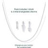 imagePAVOI Adjustable Whimsical Gold Charm Necklace for Women 14K Gold Plated Cute Dainty Pendant Necklaces with Charms Set Hypoallergenic Chain Trendy Cubic Zirconia Heart Religious Sports Pearl PendantWhite Gold