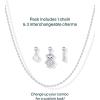 imagePAVOI Adjustable Whimsical Gold Charm Necklace for Women 14K Gold Plated Cute Dainty Pendant Necklaces with Charms Set Hypoallergenic Chain Trendy Cubic Zirconia Heart Religious Sports Pearl PendantWhite Gold