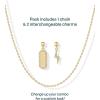 imagePAVOI Adjustable Whimsical Gold Charm Necklace for Women 14K Gold Plated Cute Dainty Pendant Necklaces with Charms Set Hypoallergenic Chain Trendy Cubic Zirconia Heart Religious Sports Pearl PendantYellow Gold