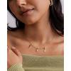imagePAVOI Adjustable Whimsical Gold Charm Necklace for Women 14K Gold Plated Cute Dainty Pendant Necklaces with Charms Set Hypoallergenic Chain Trendy Cubic Zirconia Heart Religious Sports Pearl PendantYellow Gold