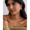 imagePAVOI Adjustable Whimsical Gold Charm Necklace for Women 14K Gold Plated Cute Dainty Pendant Necklaces with Charms Set Hypoallergenic Chain Trendy Cubic Zirconia Heart Religious Sports Pearl PendantYellow Gold