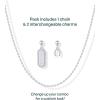 imagePAVOI Adjustable Whimsical Gold Charm Necklace for Women 14K Gold Plated Cute Dainty Pendant Necklaces with Charms Set Hypoallergenic Chain Trendy Cubic Zirconia Heart Religious Sports Pearl PendantWhite Gold