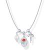 imagePAVOI Adjustable Whimsical Gold Charm Necklace for Women 14K Gold Plated Cute Dainty Pendant Necklaces with Charms Set Hypoallergenic Chain Trendy Cubic Zirconia Heart Religious Sports Pearl PendantWhite Gold