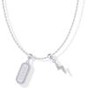 imagePAVOI Adjustable Whimsical Gold Charm Necklace for Women 14K Gold Plated Cute Dainty Pendant Necklaces with Charms Set Hypoallergenic Chain Trendy Cubic Zirconia Heart Religious Sports Pearl PendantWhite Gold