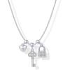 imagePAVOI Adjustable Whimsical Gold Charm Necklace for Women 14K Gold Plated Cute Dainty Pendant Necklaces with Charms Set Hypoallergenic Chain Trendy Cubic Zirconia Heart Religious Sports Pearl PendantWhite Gold