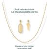 imagePAVOI Adjustable Whimsical Gold Charm Necklace for Women 14K Gold Plated Cute Dainty Pendant Necklaces with Charms Set Hypoallergenic Chain Trendy Cubic Zirconia Heart Religious Sports Pearl PendantYellow Gold
