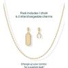 imagePAVOI Adjustable Whimsical Gold Charm Necklace for Women 14K Gold Plated Cute Dainty Pendant Necklaces with Charms Set Hypoallergenic Chain Trendy Cubic Zirconia Heart Religious Sports Pearl PendantYellow Gold