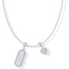 imagePAVOI Adjustable Whimsical Gold Charm Necklace for Women 14K Gold Plated Cute Dainty Pendant Necklaces with Charms Set Hypoallergenic Chain Trendy Cubic Zirconia Heart Religious Sports Pearl PendantWhite Gold