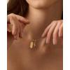 imagePAVOI Adjustable Whimsical Gold Charm Necklace for Women 14K Gold Plated Cute Dainty Pendant Necklaces with Charms Set Hypoallergenic Chain Trendy Cubic Zirconia Heart Religious Sports Pearl PendantWhite Gold