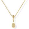 imagePAVOI Adjustable Whimsical Gold Charm Necklace for Women 14K Gold Plated Cute Dainty Pendant Necklaces with Charms Set Hypoallergenic Chain Trendy Cubic Zirconia Heart Religious Sports Pearl PendantYellow Gold