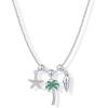imagePAVOI Adjustable Whimsical Gold Charm Necklace for Women 14K Gold Plated Cute Dainty Pendant Necklaces with Charms Set Hypoallergenic Chain Trendy Cubic Zirconia Heart Religious Sports Pearl PendantWhite Gold