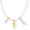 imagePAVOI Adjustable Whimsical Gold Charm Necklace for Women 14K Gold Plated Cute Dainty Pendant Necklaces with Charms Set Hypoallergenic Chain Trendy Cubic Zirconia Heart Religious Sports Pearl PendantYellow Gold