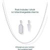 imagePAVOI Adjustable Whimsical Gold Charm Necklace for Women 14K Gold Plated Cute Dainty Pendant Necklaces with Charms Set Hypoallergenic Chain Trendy Cubic Zirconia Heart Religious Sports Pearl PendantWhite Gold