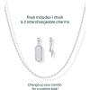 imagePAVOI Adjustable Whimsical Gold Charm Necklace for Women 14K Gold Plated Cute Dainty Pendant Necklaces with Charms Set Hypoallergenic Chain Trendy Cubic Zirconia Heart Religious Sports Pearl PendantWhite Gold