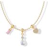 imagePAVOI Adjustable Whimsical Gold Charm Necklace for Women 14K Gold Plated Cute Dainty Pendant Necklaces with Charms Set Hypoallergenic Chain Trendy Cubic Zirconia Heart Religious Sports Pearl PendantYellow Gold