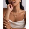 imagePAVOI Adjustable Whimsical Gold Charm Necklace for Women 14K Gold Plated Cute Dainty Pendant Necklaces with Charms Set Hypoallergenic Chain Trendy Cubic Zirconia Heart Religious Sports Pearl PendantYellow Gold