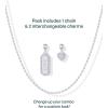 imagePAVOI Adjustable Whimsical Gold Charm Necklace for Women 14K Gold Plated Cute Dainty Pendant Necklaces with Charms Set Hypoallergenic Chain Trendy Cubic Zirconia Heart Religious Sports Pearl PendantWhite Gold