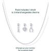 imagePAVOI Adjustable Whimsical Gold Charm Necklace for Women 14K Gold Plated Cute Dainty Pendant Necklaces with Charms Set Hypoallergenic Chain Trendy Cubic Zirconia Heart Religious Sports Pearl PendantWhite Gold