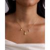 imagePAVOI Adjustable Whimsical Gold Charm Necklace for Women 14K Gold Plated Cute Dainty Pendant Necklaces with Charms Set Hypoallergenic Chain Trendy Cubic Zirconia Heart Religious Sports Pearl PendantYellow Gold