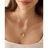 imagePAVOI Adjustable Whimsical Gold Charm Necklace for Women 14K Gold Plated Cute Dainty Pendant Necklaces with Charms Set Hypoallergenic Chain Trendy Cubic Zirconia Heart Religious Sports Pearl PendantYellow Gold