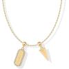 imagePAVOI Adjustable Whimsical Gold Charm Necklace for Women 14K Gold Plated Cute Dainty Pendant Necklaces with Charms Set Hypoallergenic Chain Trendy Cubic Zirconia Heart Religious Sports Pearl PendantYellow Gold