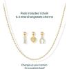 imagePAVOI Adjustable Whimsical Gold Charm Necklace for Women 14K Gold Plated Cute Dainty Pendant Necklaces with Charms Set Hypoallergenic Chain Trendy Cubic Zirconia Heart Religious Sports Pearl PendantYellow Gold