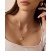 imagePAVOI Adjustable Whimsical Gold Charm Necklace for Women 14K Gold Plated Cute Dainty Pendant Necklaces with Charms Set Hypoallergenic Chain Trendy Cubic Zirconia Heart Religious Sports Pearl PendantYellow Gold