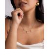 imagePAVOI Adjustable Whimsical Gold Charm Necklace for Women 14K Gold Plated Cute Dainty Pendant Necklaces with Charms Set Hypoallergenic Chain Trendy Cubic Zirconia Heart Religious Sports Pearl PendantYellow Gold